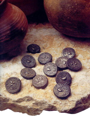 Hoard of shekels from the time of  the Jewish War against the Romans 66-70 CE
