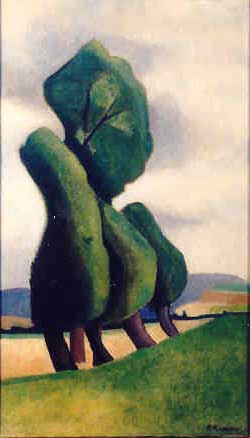 Natalie Kraemer, Trees, oil on canvas, 55.5X33 cm
