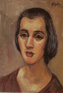 אנרי (חיים) אפשטיין, פולני, 1891- ?, אישה צעירה, שמן על בד