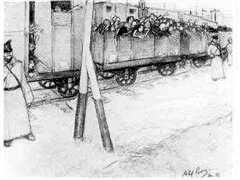 The Cattle Wagon, from “The Jug of Tears”, 1926, lithograph
