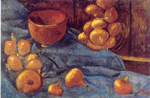 Still Life with Onions, 1896, oil on canvas 