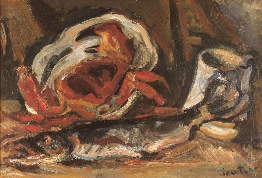 Still Life with a Crab and a Herring, 1918, oil on canvas 