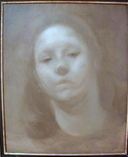 Head of a Girl, oil on canvas