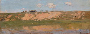 איזק איליץ' לויתן, 'נוף', 1888-1887 בקירוב, שמן על נייר על קרטון