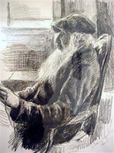 מקסימיליאן לוס, 'דיוקן קמיי פיסארו', ליתוגרפיה